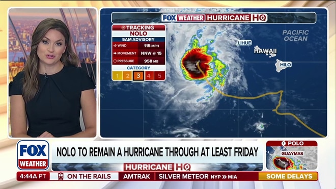 Nolo forecast to remain a powerful hurricane after dumping one final round of rain on Hawaii