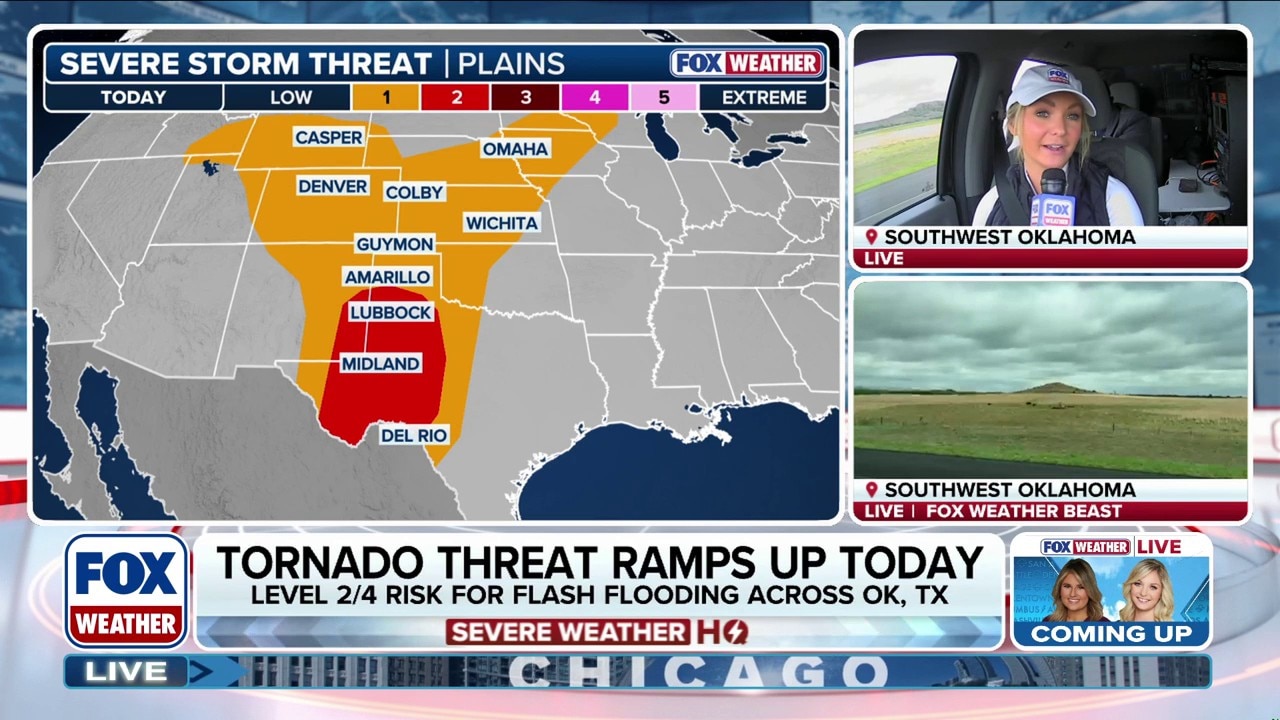Watch Severe storm threat ramps up across Plains, with large hail ...