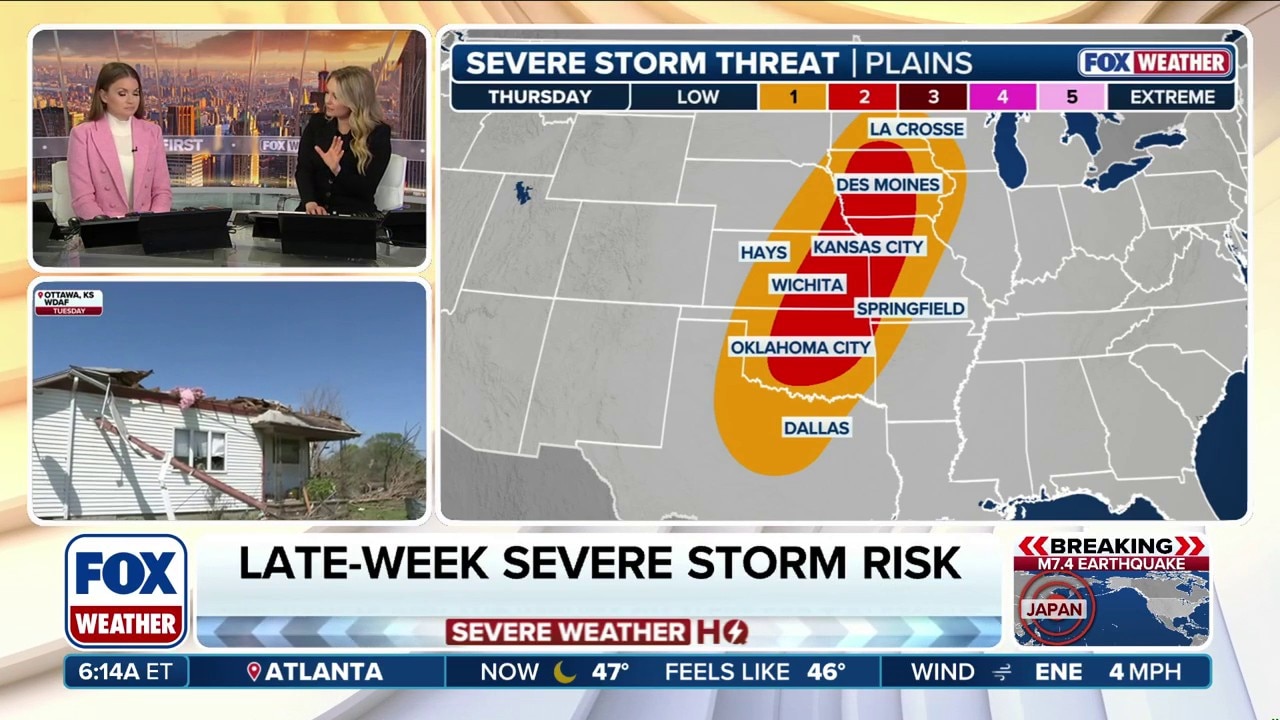 Watch Severe weather threat expected to reignite late-week across ...