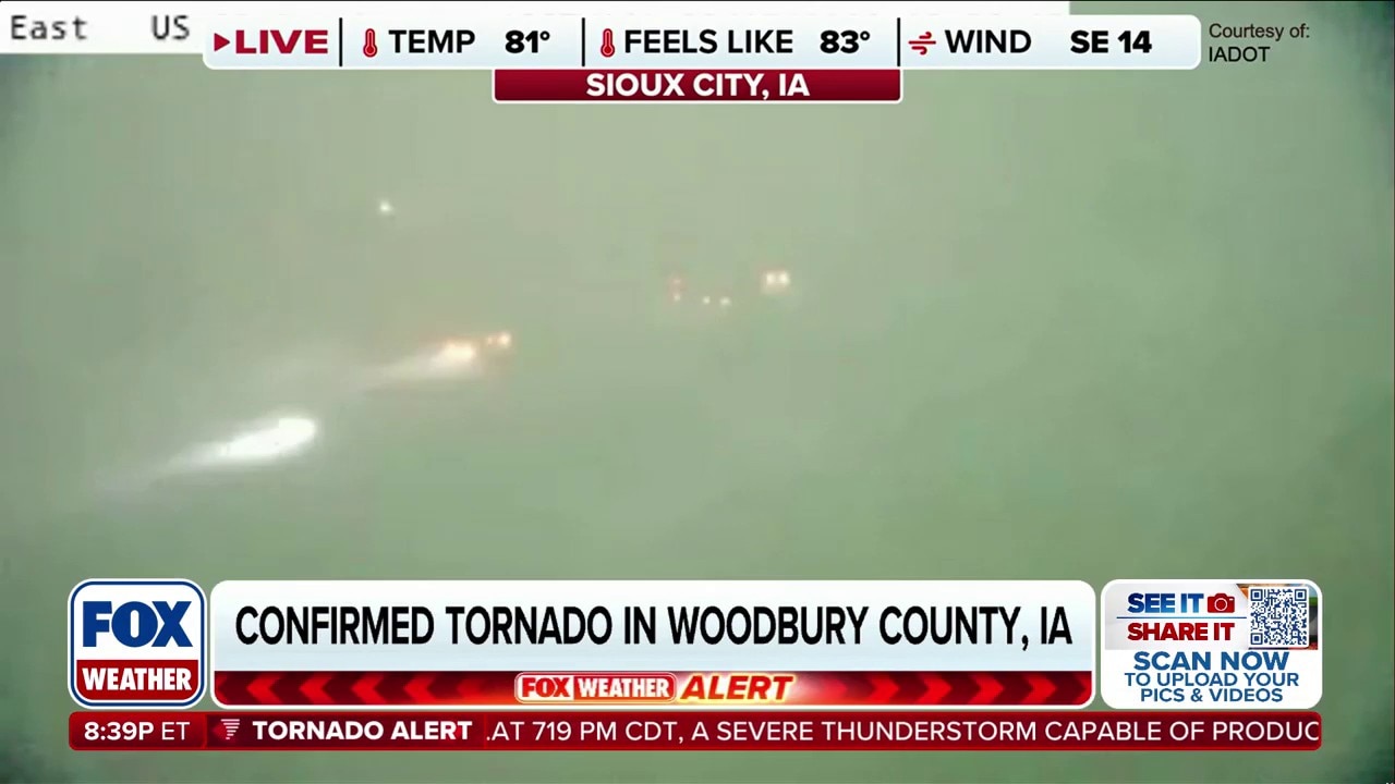 Powerful tornado slams Iowa with gusty winds, large hail and heavy rainfall 