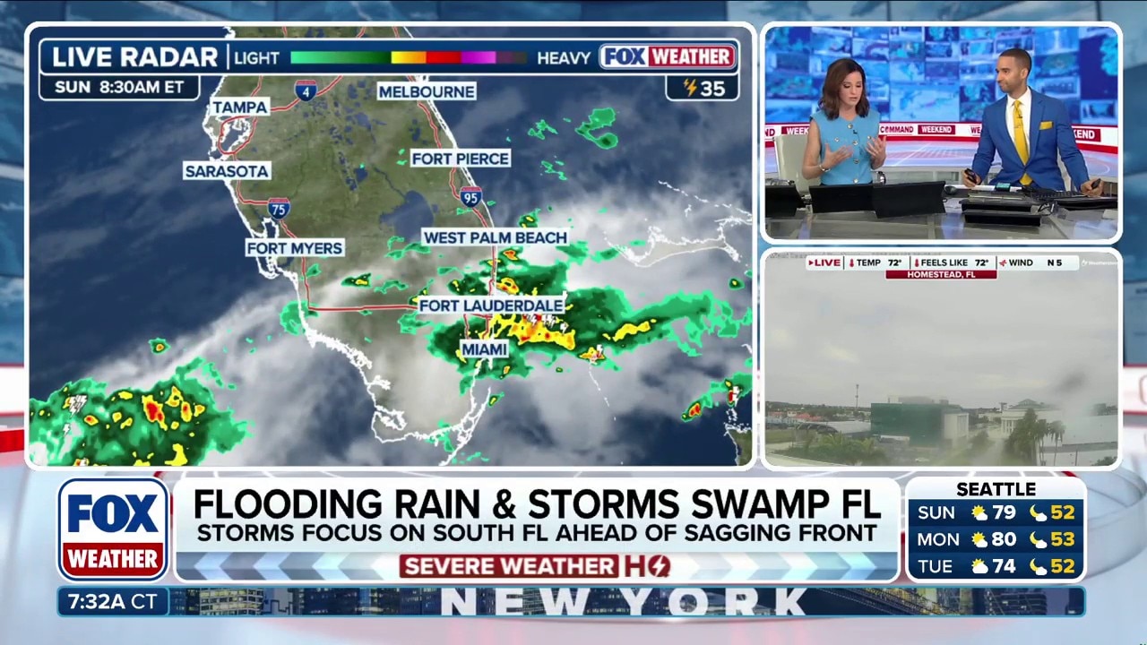 Cold front pushes south to drench parched South Florida with a flash flood threat