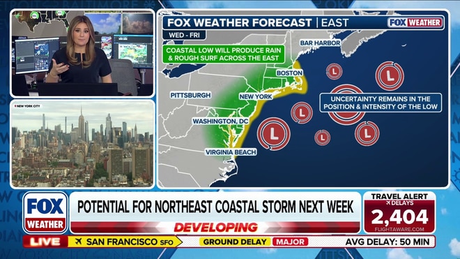 Coastal storm to bring rough surf, rain and fall-like chill to Northeast