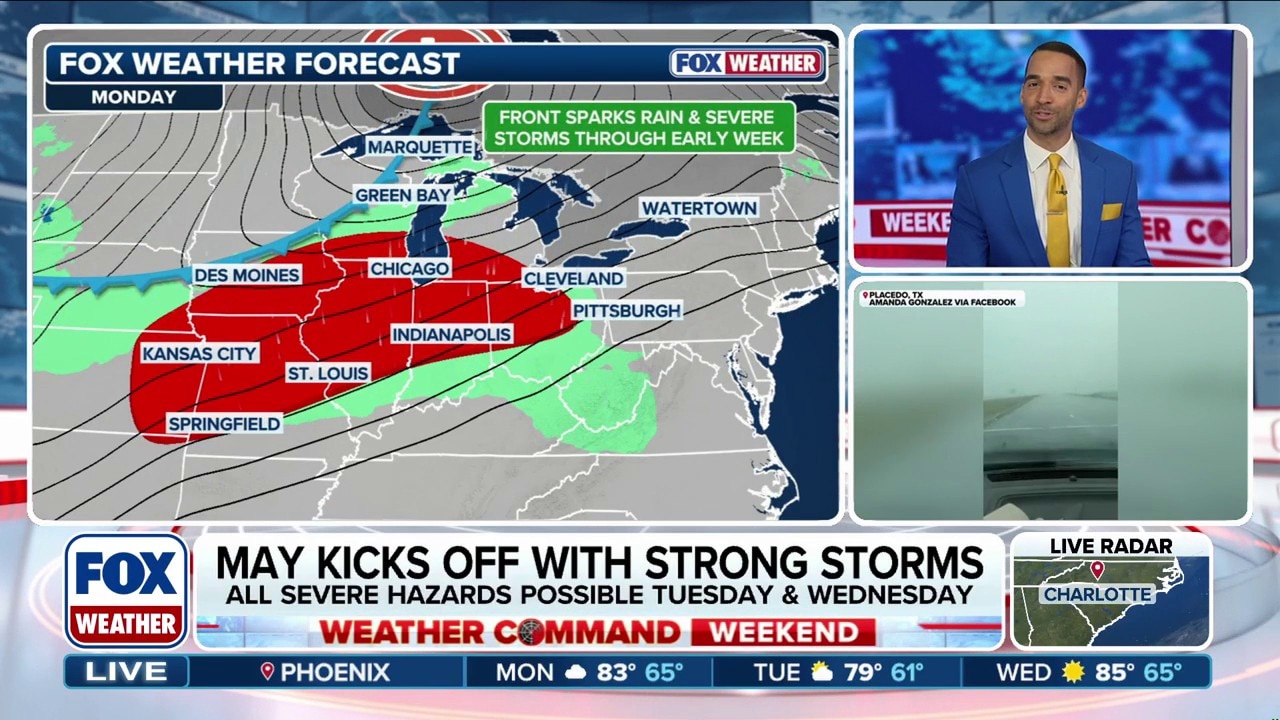 Midwest, South brace for severe storm reload to start May