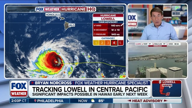 Major Hurricane Lowell could threaten Hawaii after dramatic turn north