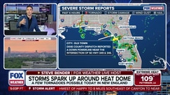 Heat dome scorches the East while storms flare around it