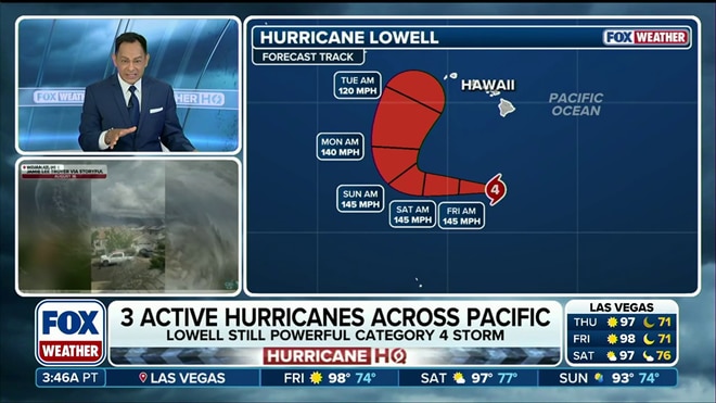 Major Hurricane Lowell eyes Hawaii as active Pacific keeps churning