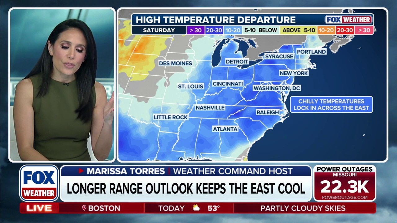May starts with unseasonable spring chill across Northeast, Mid-Atlantic