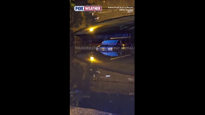 Watch: Intense thunderstorms trigger flash flooding in Buffalo, New York