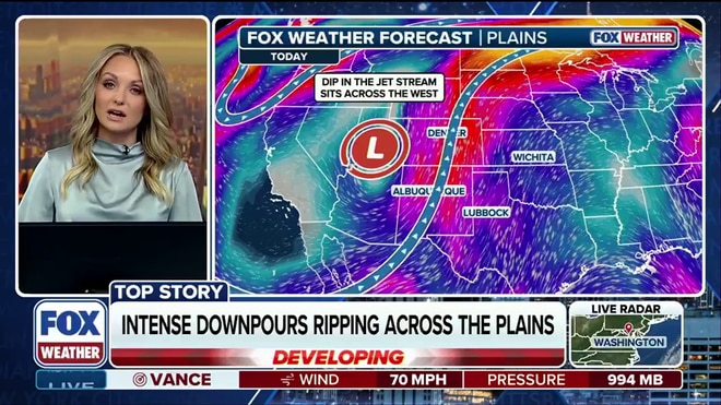 Heavy rain and slushy snow to slam the Plains as storm treks north