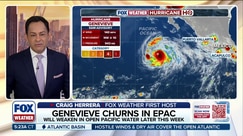 Hurricane Genevieve continues churning in the open Pacific at monster Category 4 status