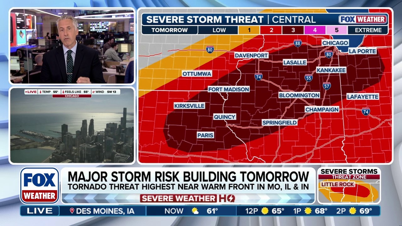 Next severe storm threat moves in Tuesday across the Heartland