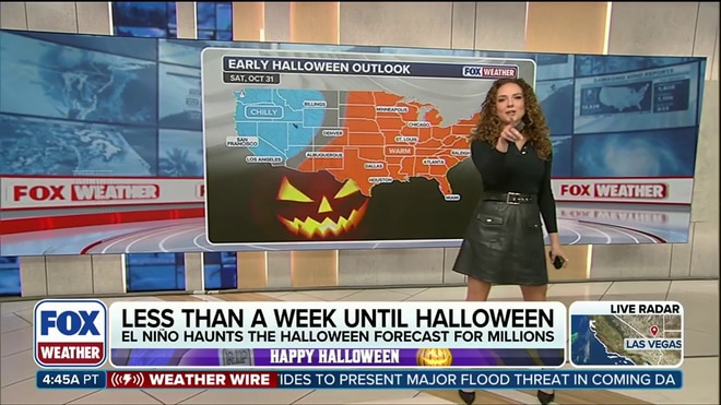 Halloween forecast across the US with less than a week remaining