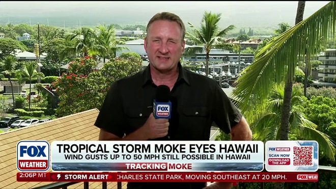 Live from Hawaii: Tropical Storm Moke approaches the Aloha State