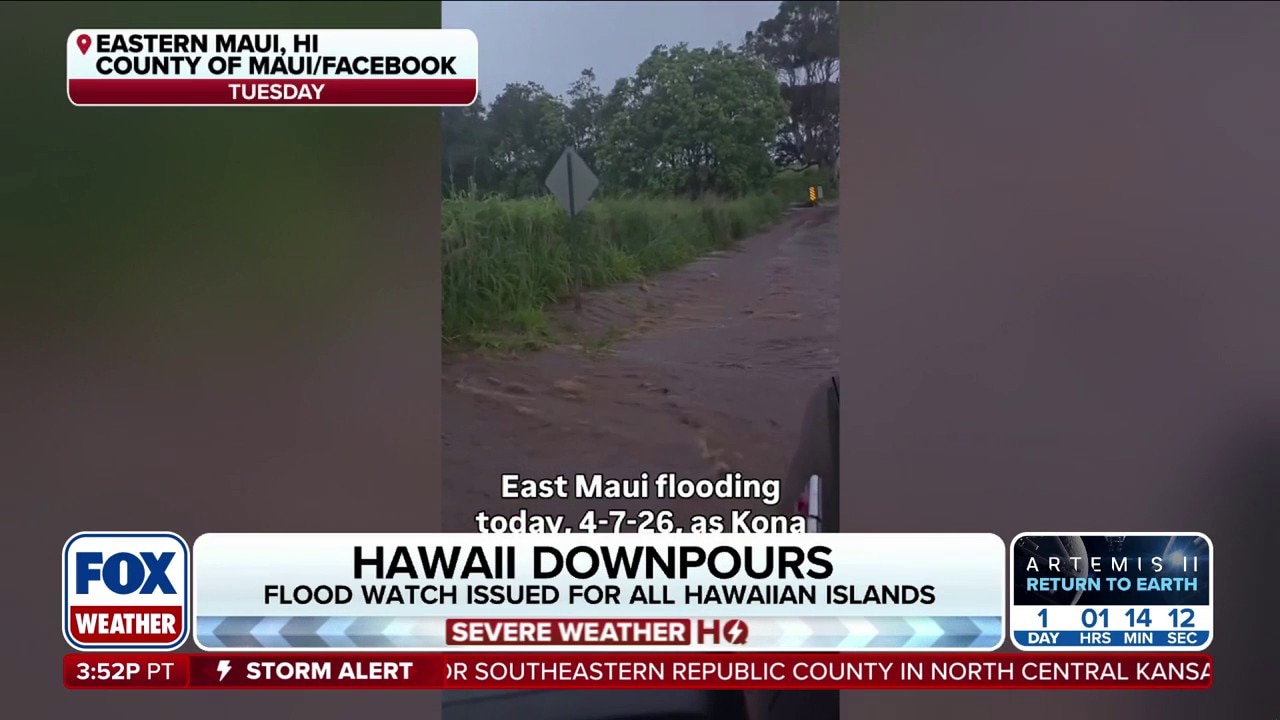 Nearly a foot of rain already reported in Hawaii, increasing the risk of flooding