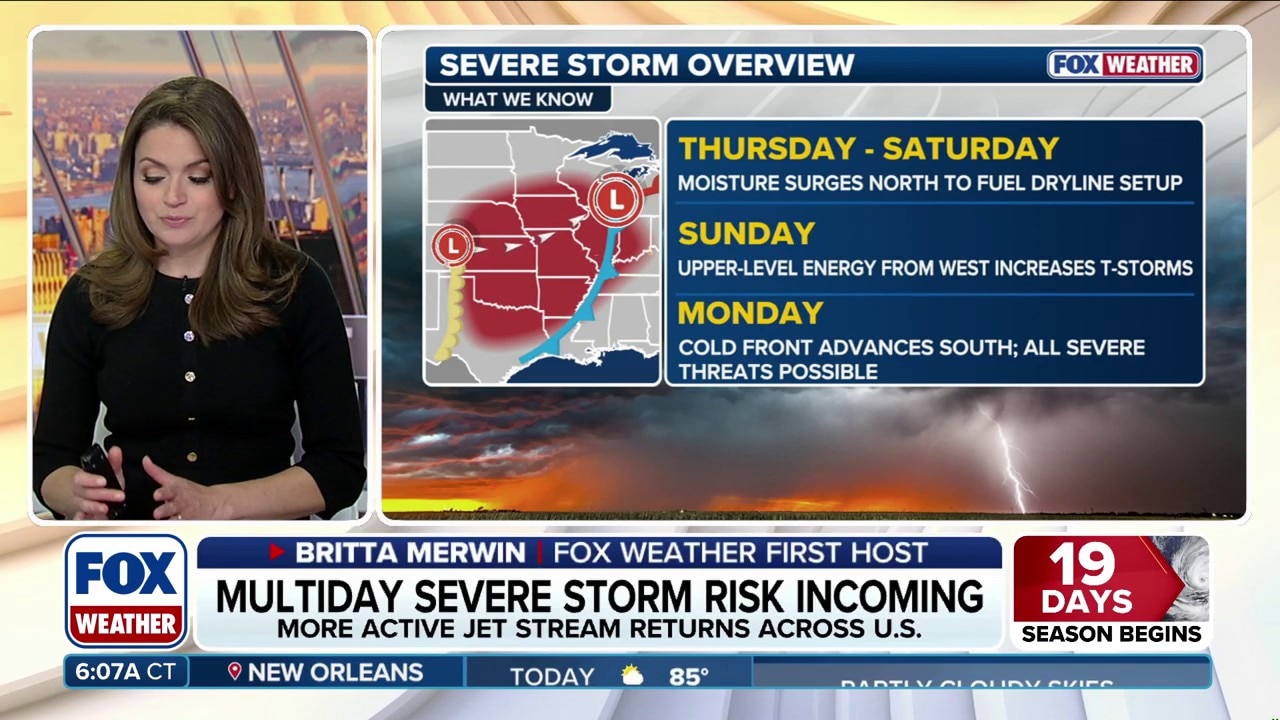 Multiday severe weather threat reloads over millions across Central US