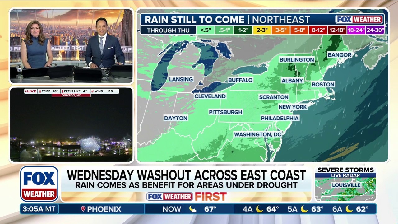 Massive cold front blasts Rockies with snow, East Coast washout and Southern severe storms to follow