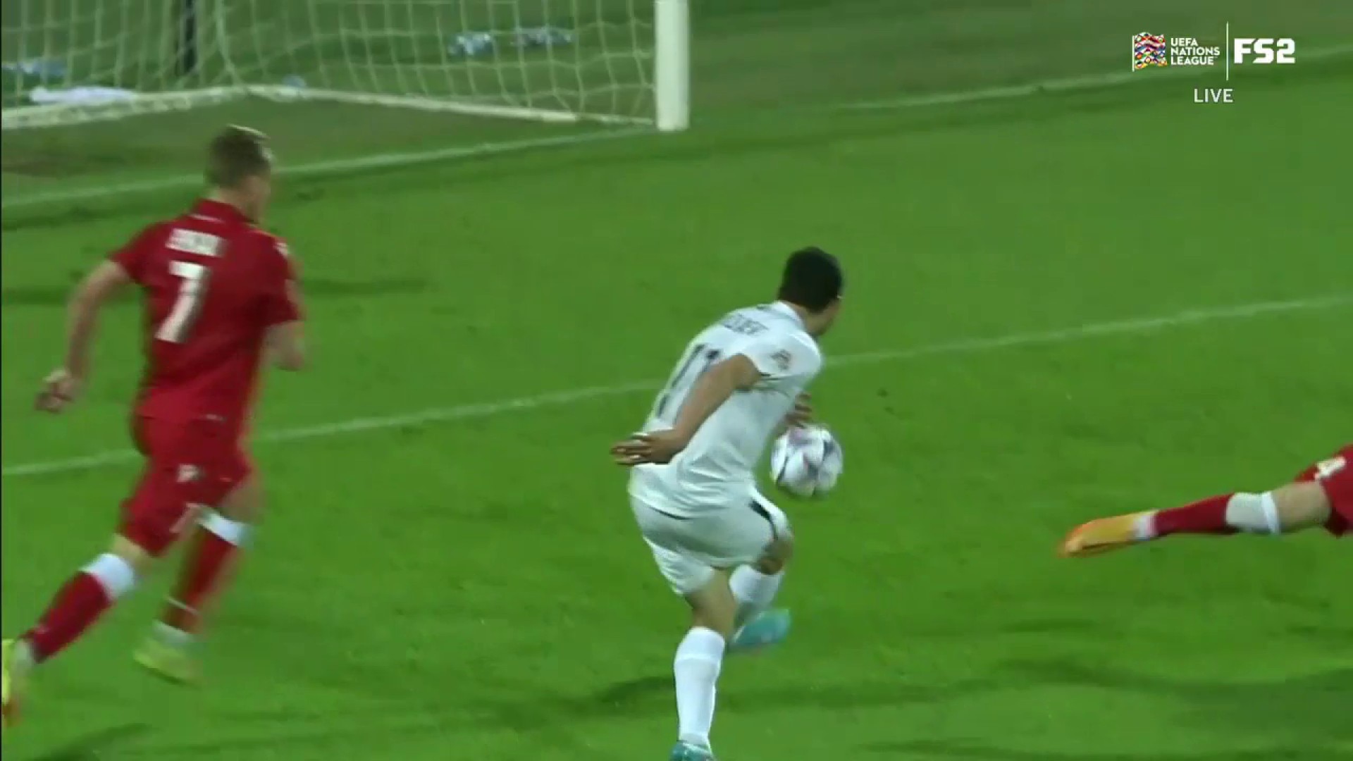 Ramil Sheydaev puts the finishing touches on Azerbaijan's 2-0 victory over Belarus