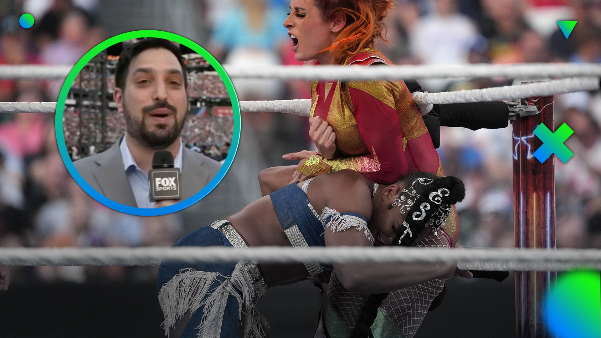 Ryan Satin reacts as Bianca Belair retains the title & Bayley, Dakota Kai return during SummerSlam | WWE on FOX