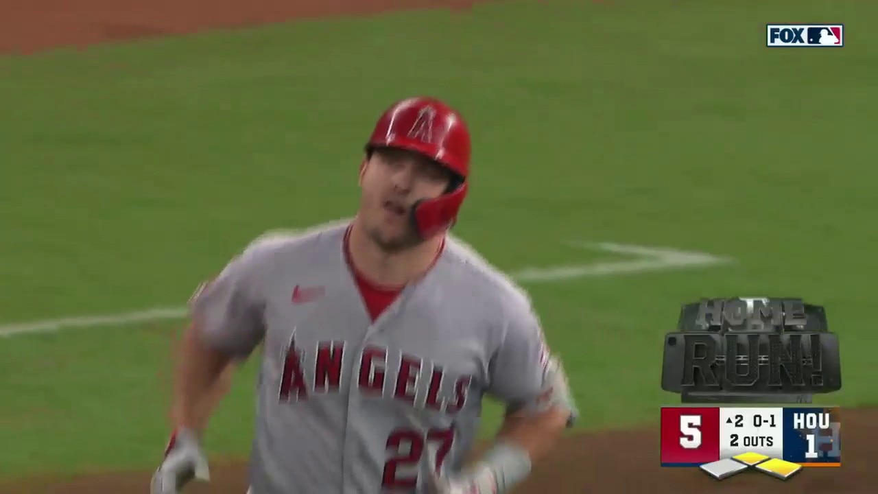 Mike Trout homers for sixth-straight game to give Astros a 5-1 lead