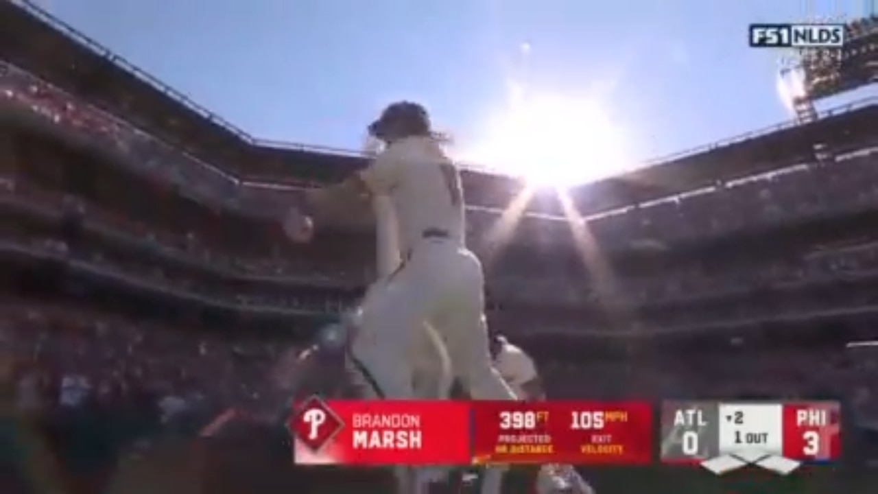 Brandon Marsh launches a three-run home run to give Phillies a 3-0 lead
