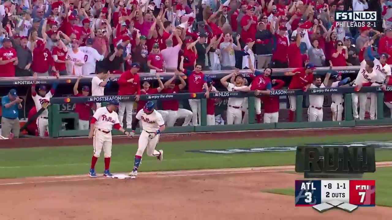 Bryce Harper crushes a solo home run to give the Phillies a 8-3 lead over the Braves