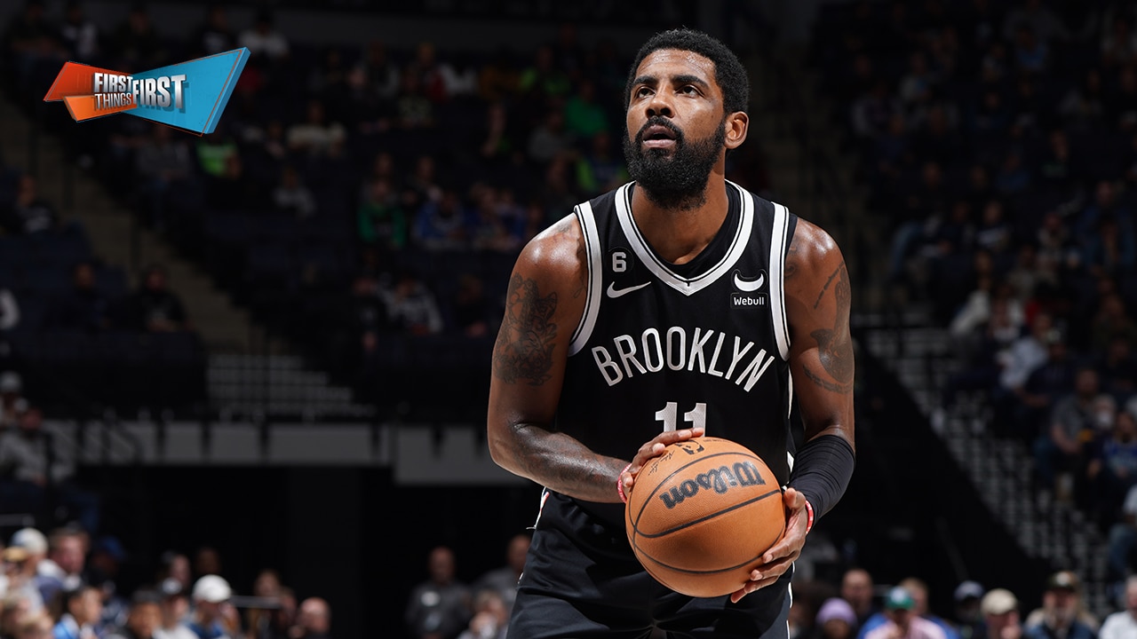 Kyrie Irving receives early MVP praise from Nets teammate, Nick Wright reacts | FIRST THINGS FIRST