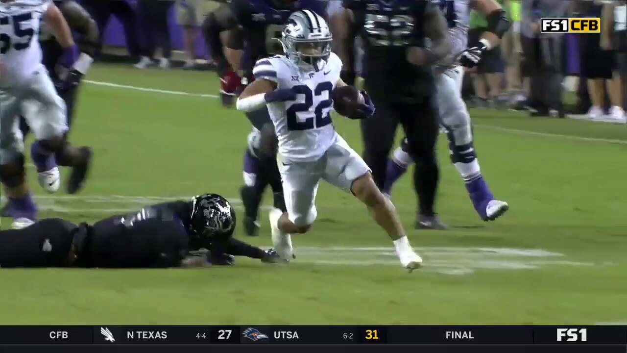 Kansas State's Deuce Vaughn crushes TCU's defense in UNREAL 47-yard rushing TD