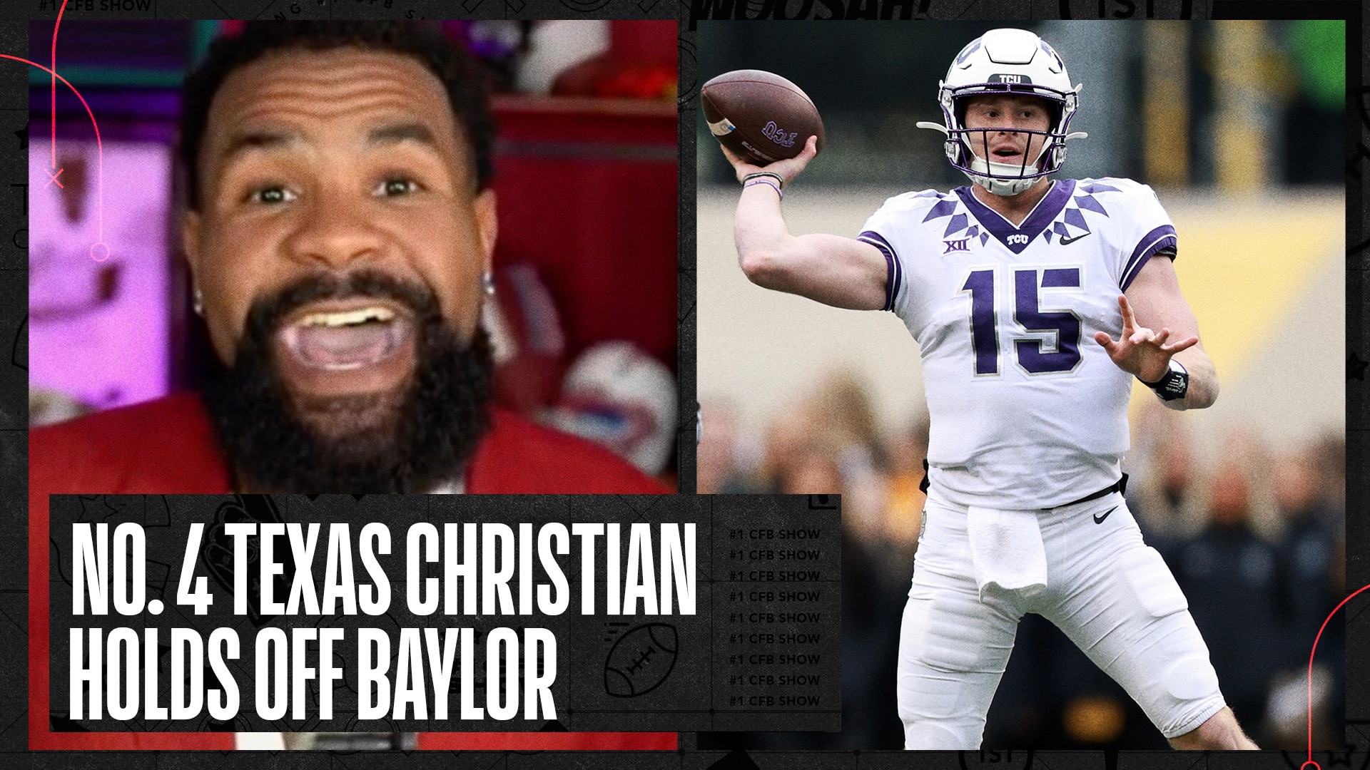 No. 4 Texas Christian stuns Baylor 29-28 | Number One College Football Show