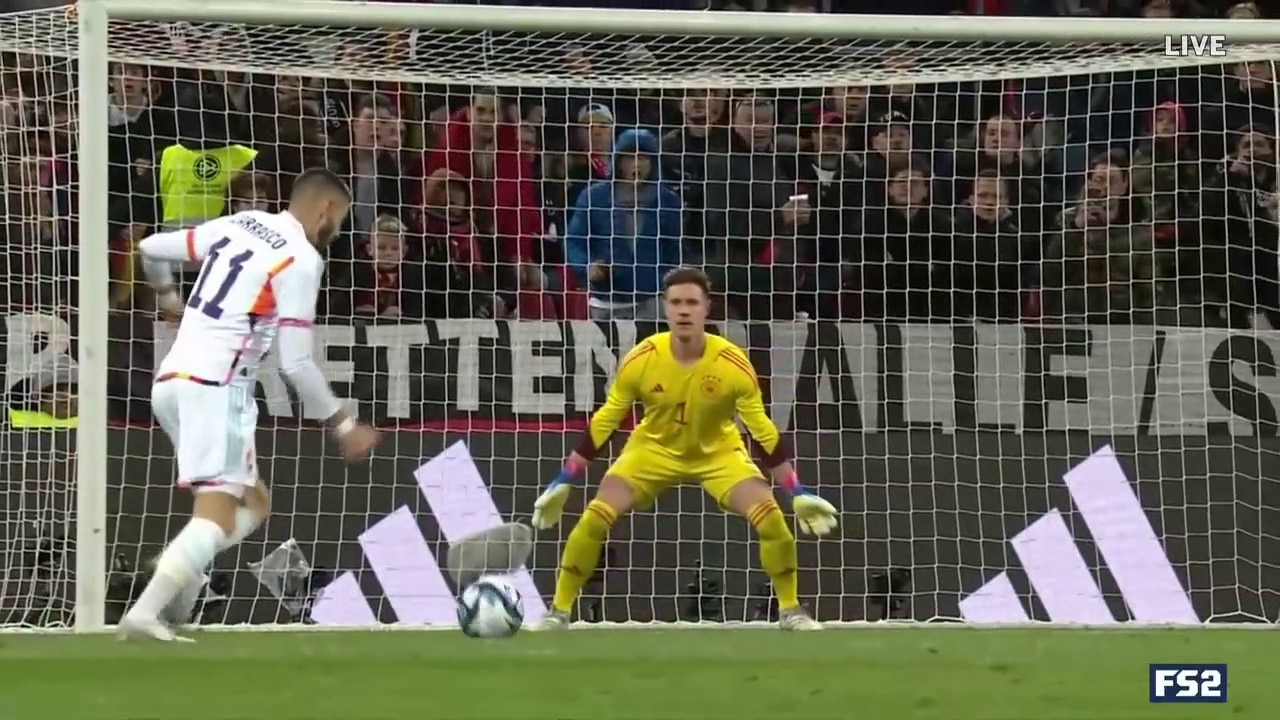 Belgium scores back-to-back goals to take a 2-0 lead over Germany