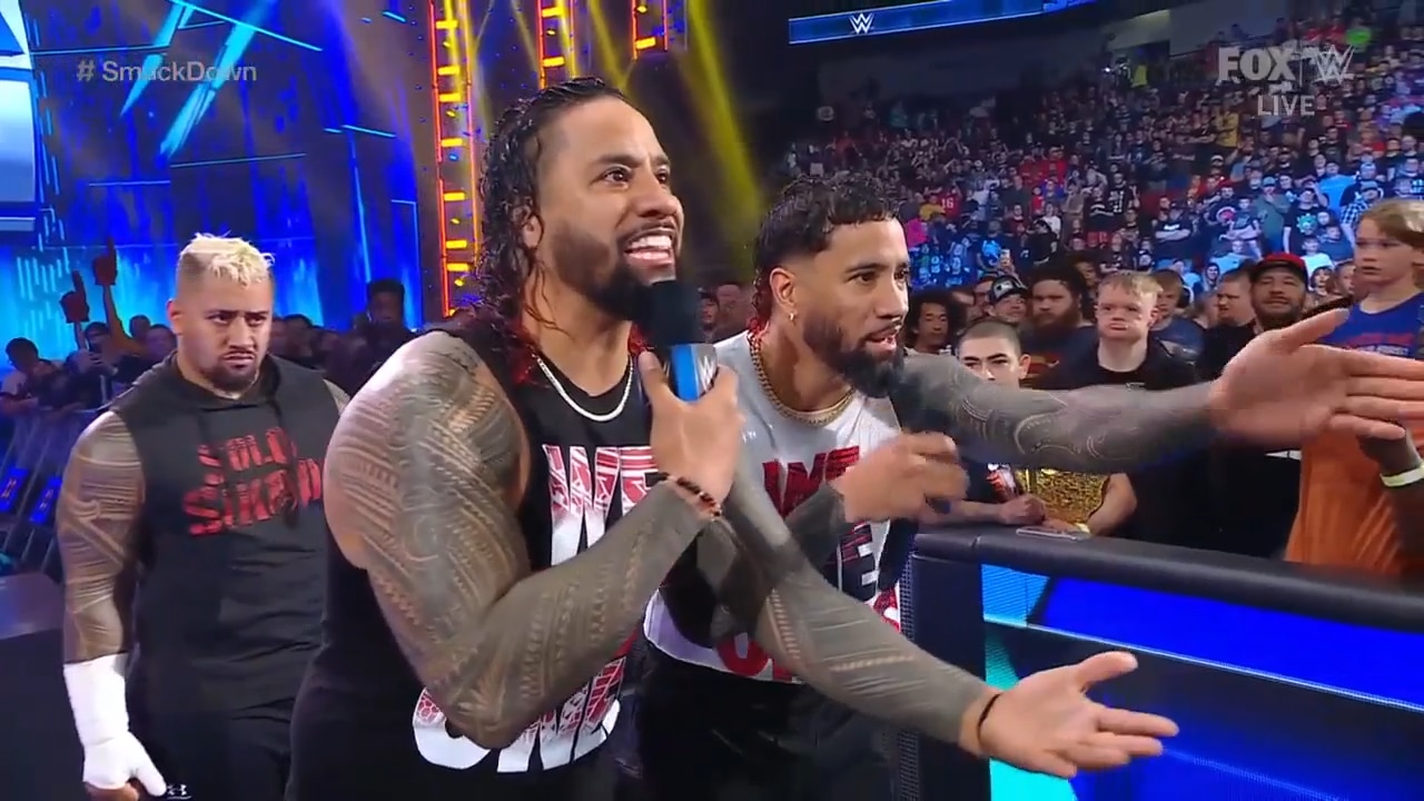 The Bloodline brawls with Sami Zayn, Kevin Owens and Riddle after predicting a betrayal | WWE on FOX