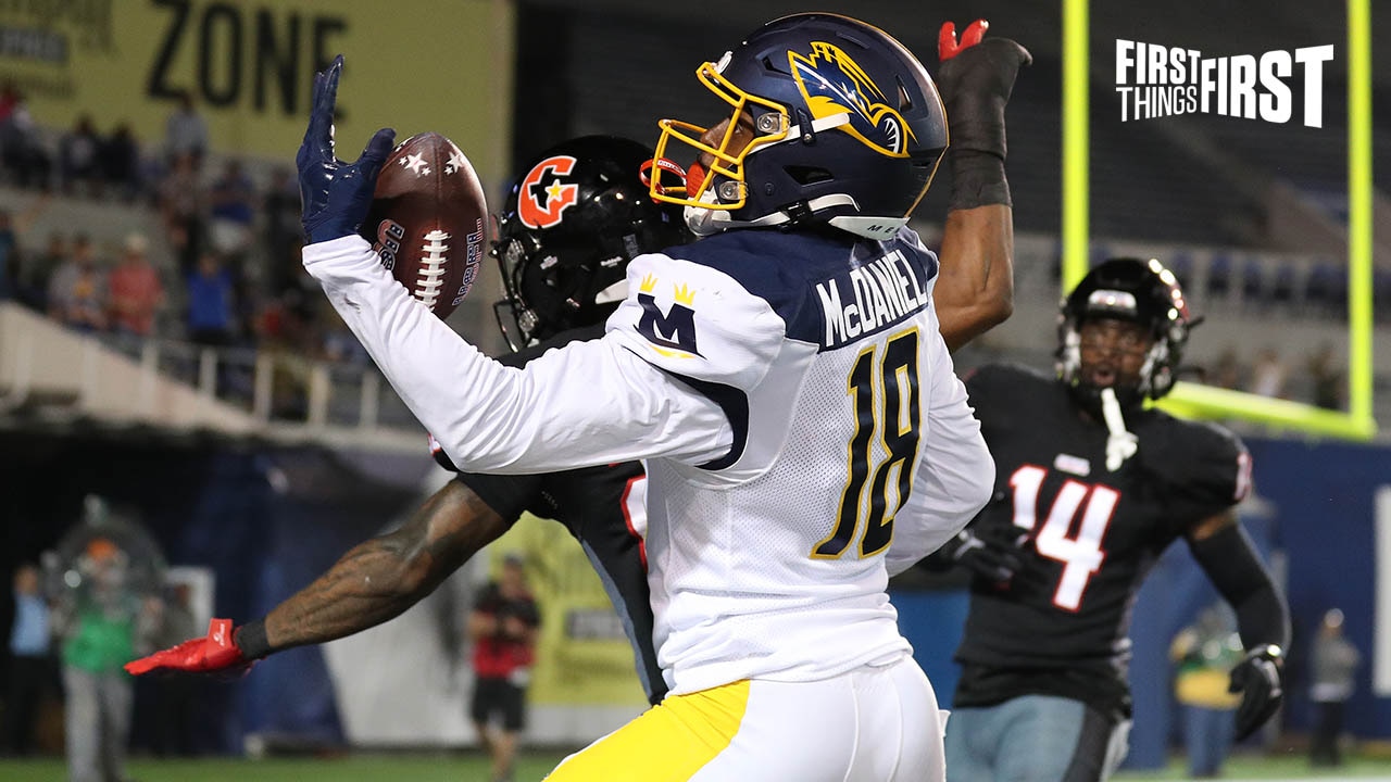 Showboats Ryan McDaniels unreal juggling catch highlights the best USFL plays of Week 3 | FIRST THINGS FIRST 