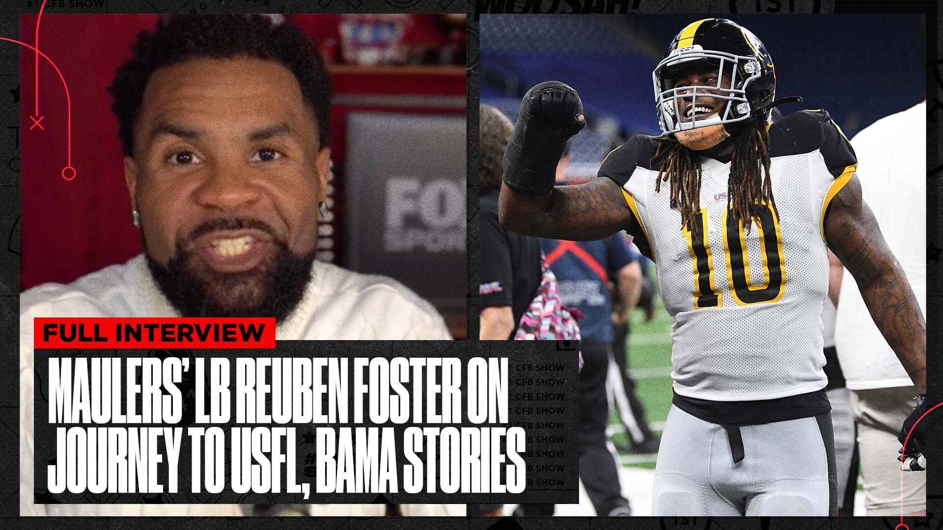 Pittsburgh Maulers' LB Reuben Foster on his journey to USFL and describes playing for Nick Saban