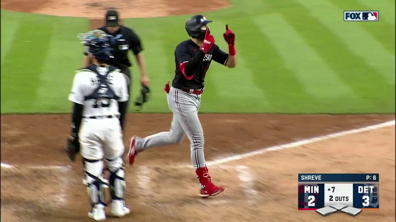 Twins' Joey Gallo crushes a solo home run against the Tigers in the seventh inning