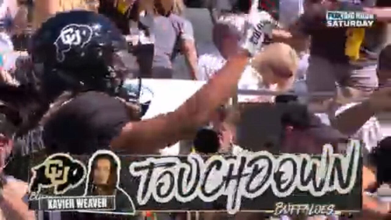 Shedeur Sanders finds Xavier Weaver for a 12-yard TD to extend Colorado’s lead over Nebraska