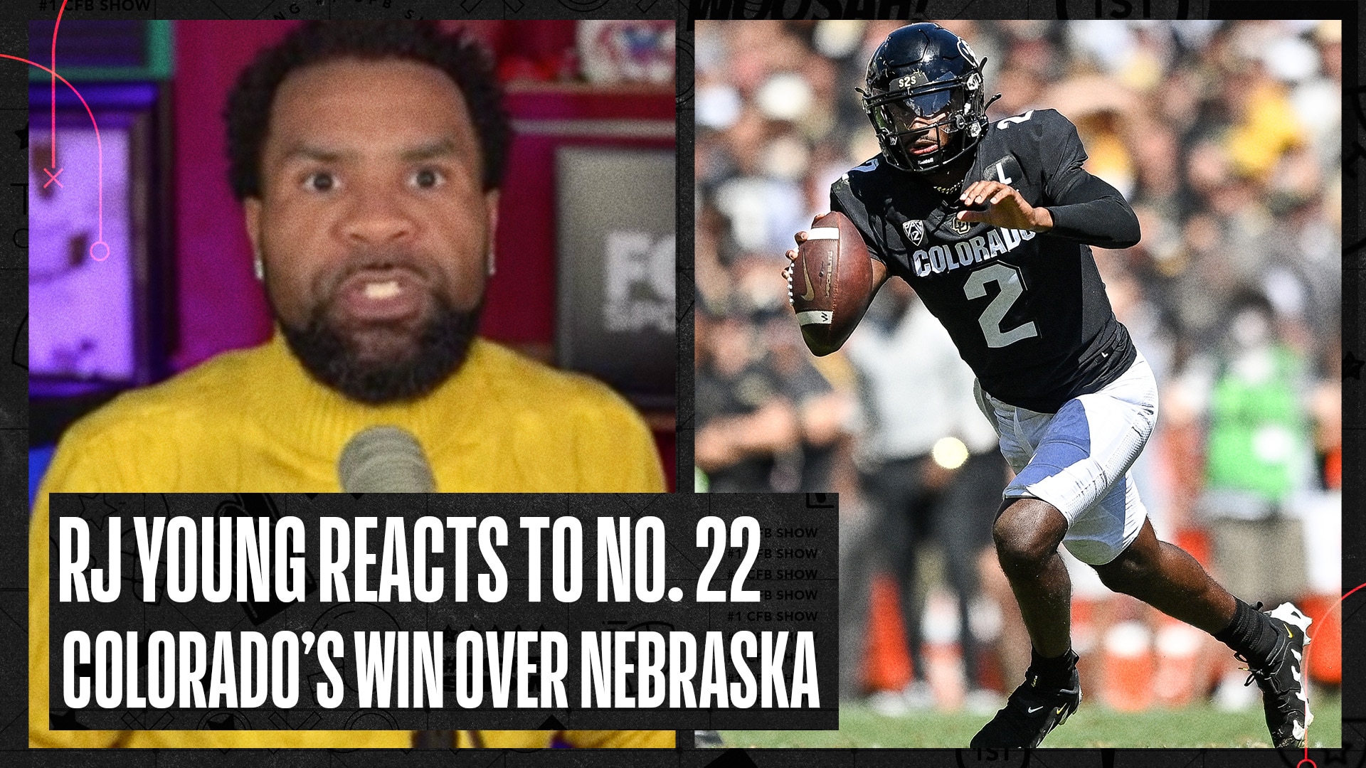 RJ Young reacts to No. 22 Colorado’s 36-14 win over Nebraska | No. 1 CFB Show