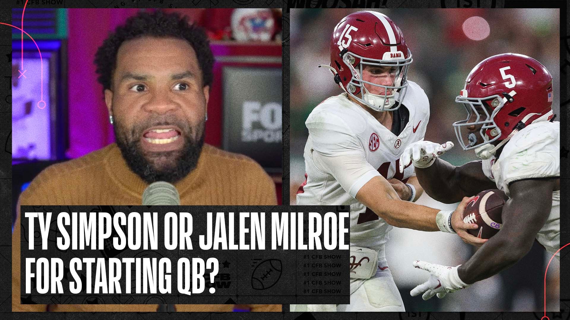 Is Ty Simpson or Jalen Milroe the answer for Alabama's Quarterback woes? | No. 1 CFB Show