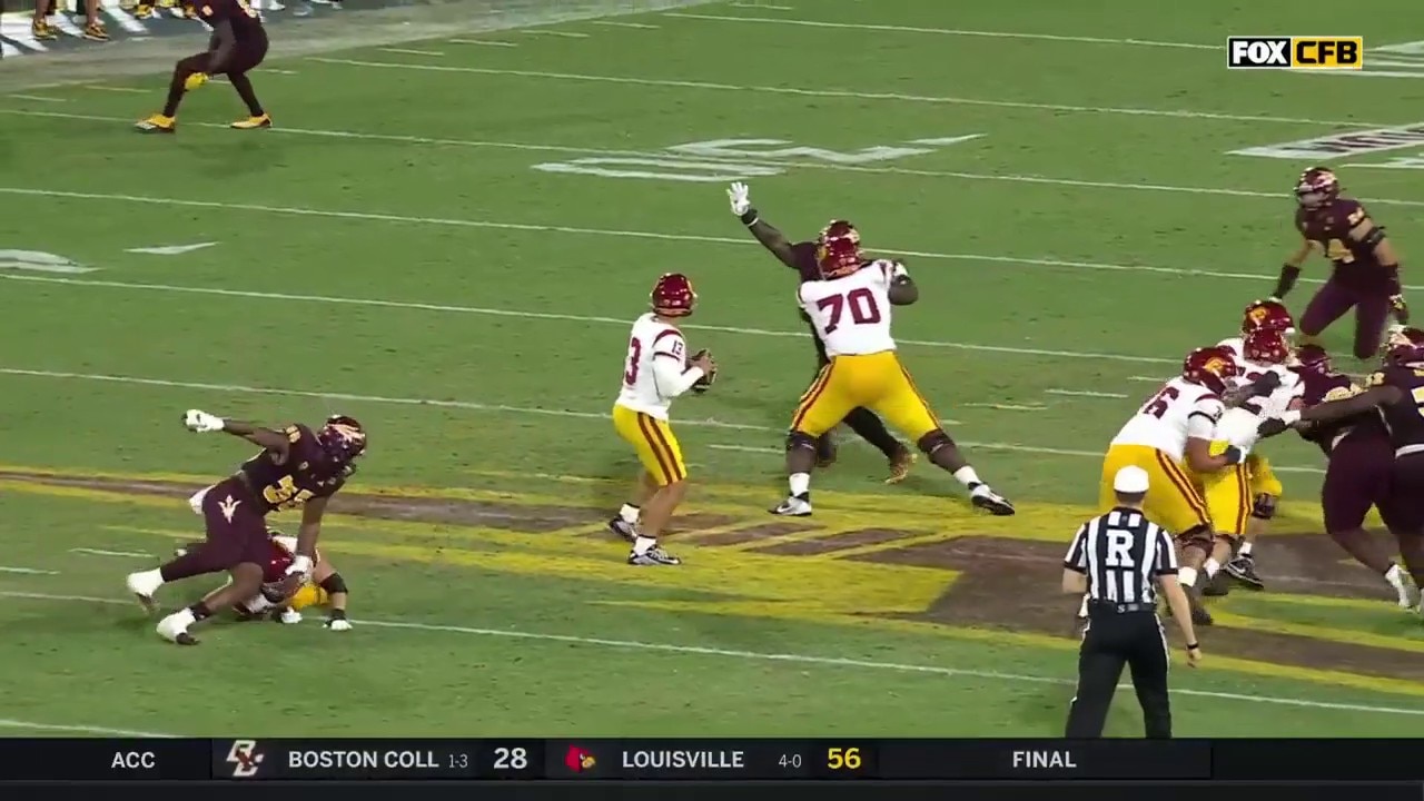 USC’s Caleb Williams throws a 45-yard DOT to extend lead over Arizona State