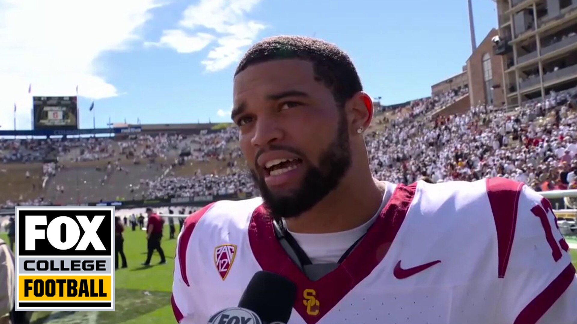 Caleb Williams joins Jenny Taft after USC’s win over Colorado | CFB on FOX