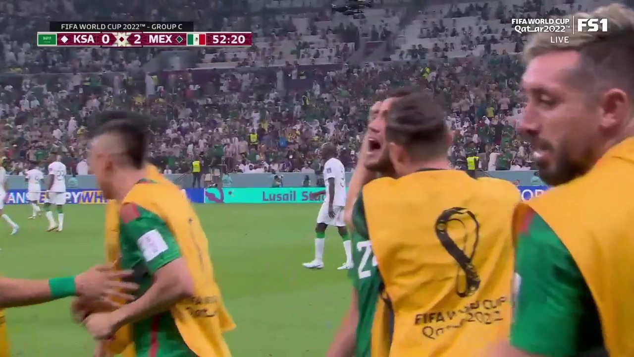 Mexico's Luis Chavez scores goal vs. Saudi Arabia in 52' | 2022 FIFA World Cup