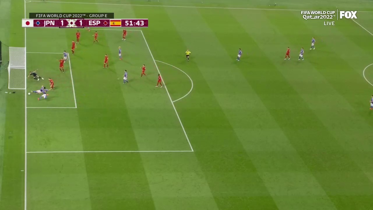 Japan's Ao Tanaka scores goal vs. Spain in 51' | 2022 FIFA World Cup